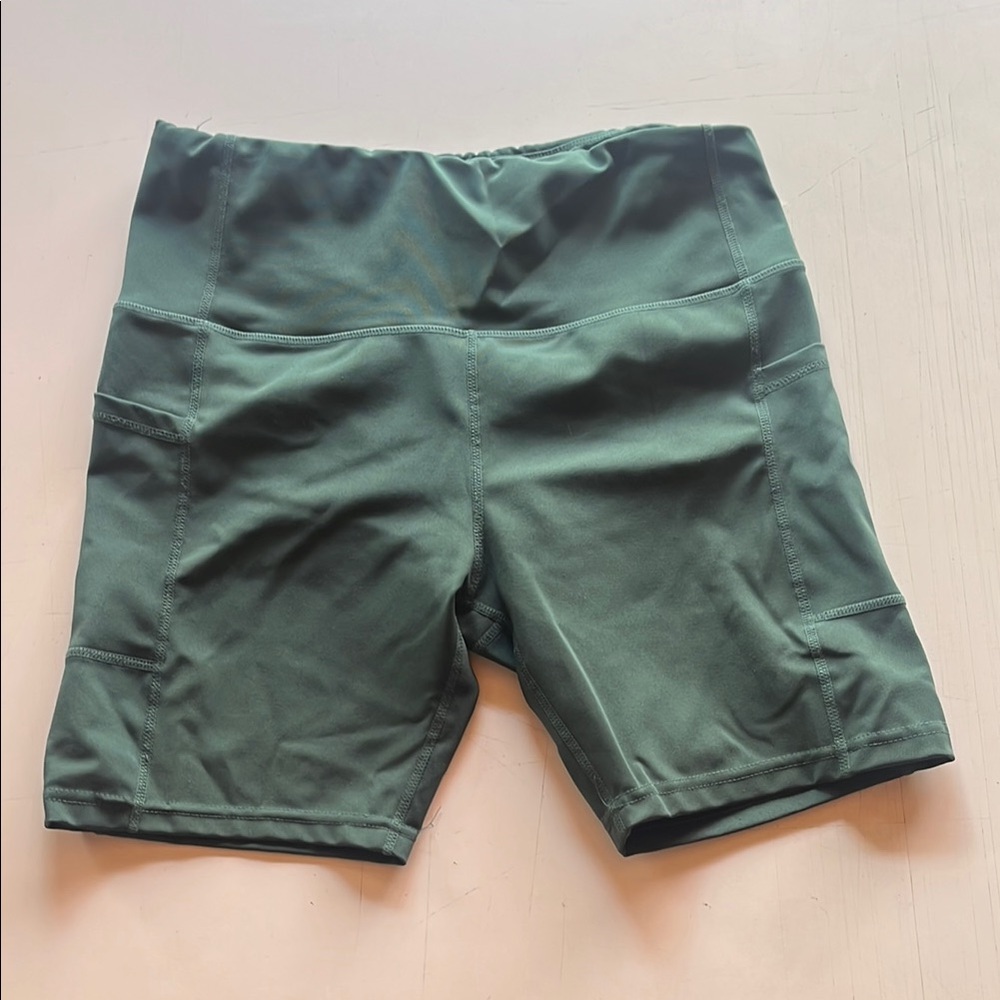 Women's Green Athletic Shorts